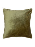 Paoletti olive green luxe velvet cushion (British brand)