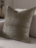 Paoletti Olive Green Luxe Velvet Cushion