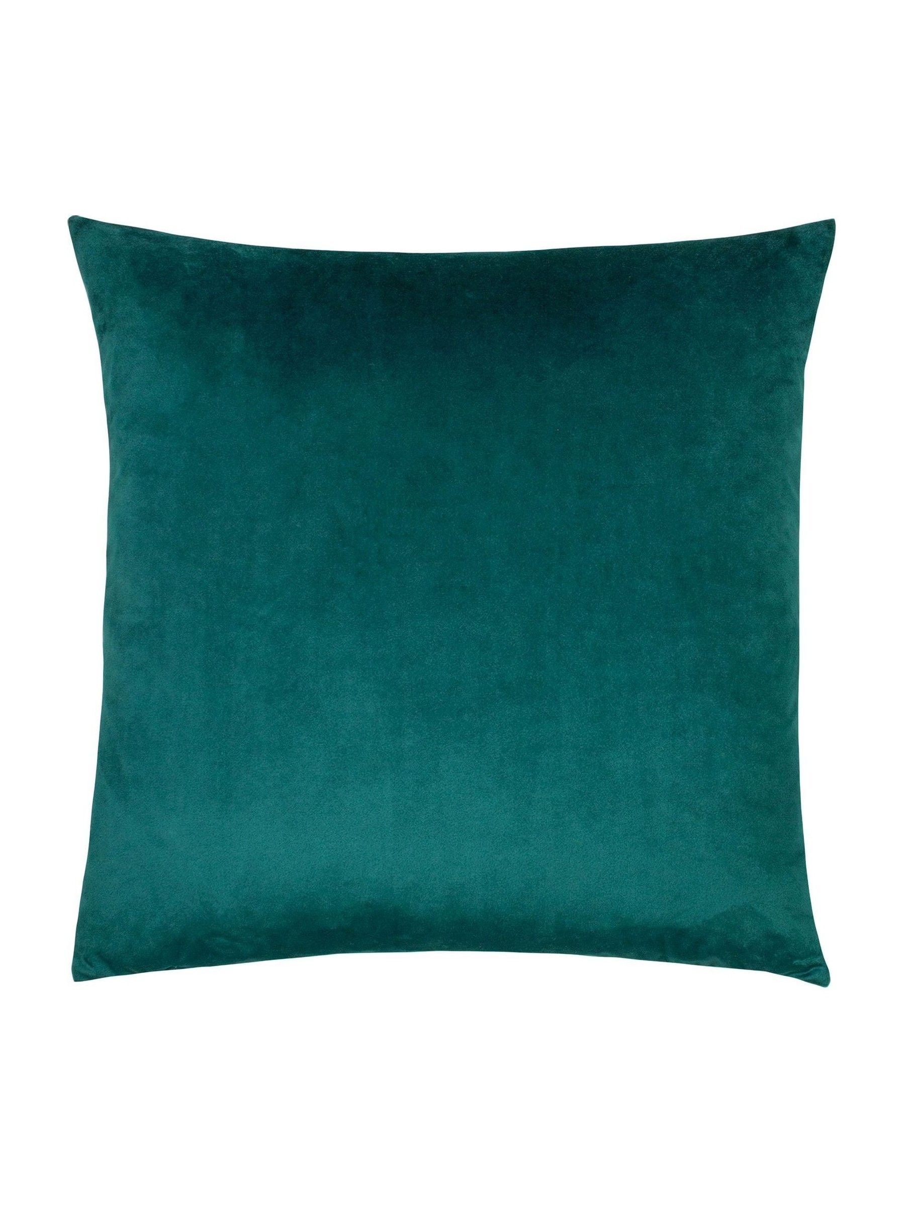 Riva Paoletti gold Kensho cushion with bird print, imported from the UK
