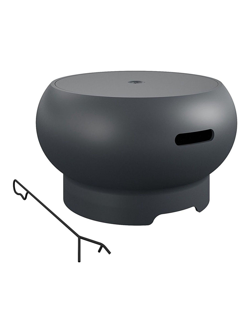Novogratz Asher red garden fire pit, imported from the UK
