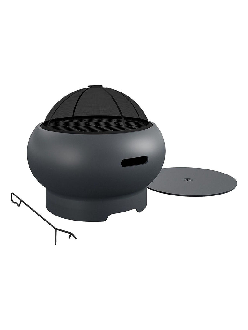 Novogratz Asher red garden fire pit, imported from the UK