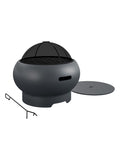 Novogratz Asher red garden fire pit, imported from the UK
