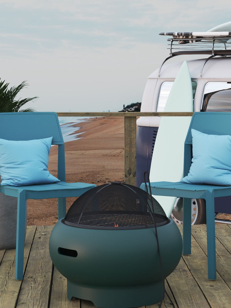 Novogratz Asher Red Outdoor Fire Pit
