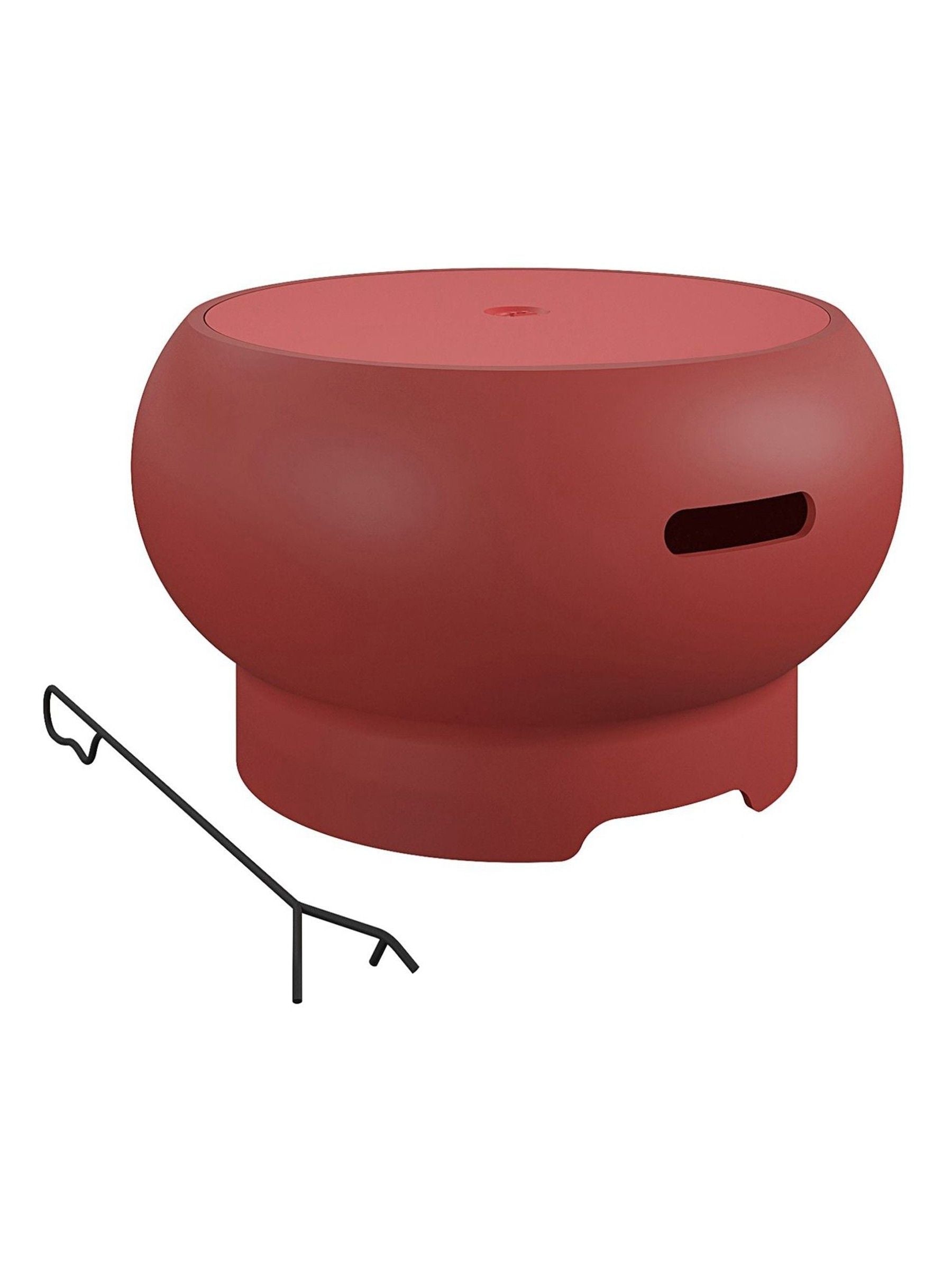 Novogratz Asher red garden fire pit, imported from the UK