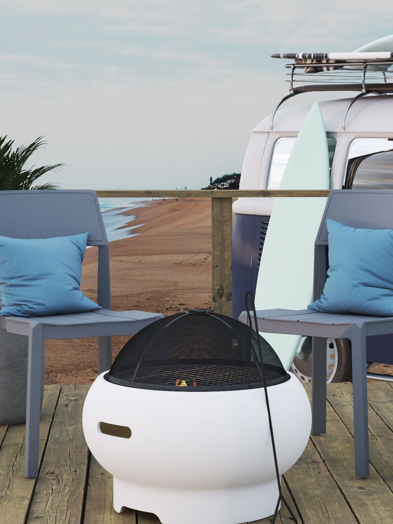 Novogratz Asher Red Outdoor Fire Pit
