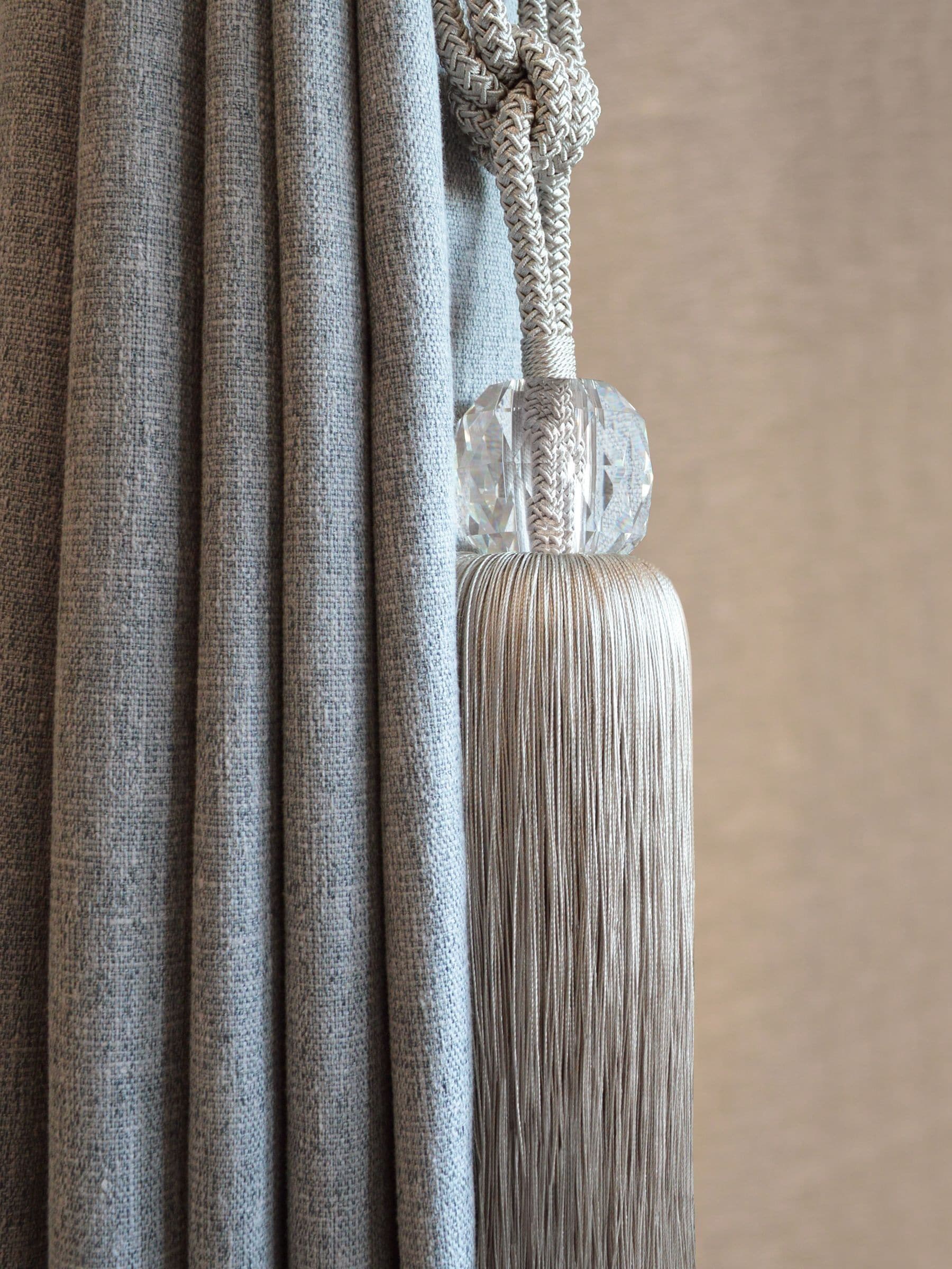 Laura Ashley Blush Loren Glass Tassel Curtain Tieback