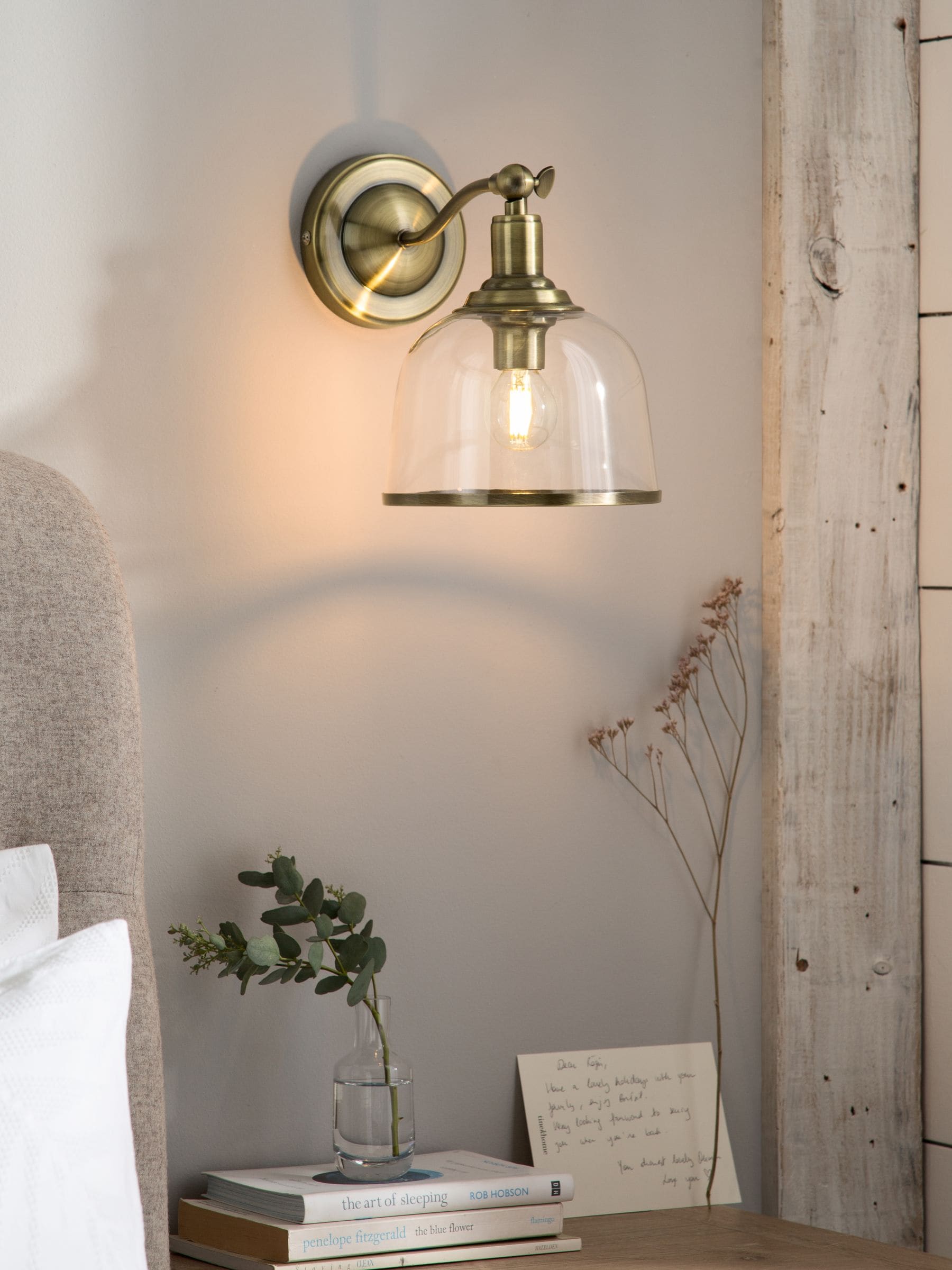 Brass Gloucester Mains Operated Wireless Wall Light