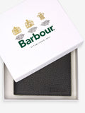 Barbour black grain leather bifold wallet (British brand)