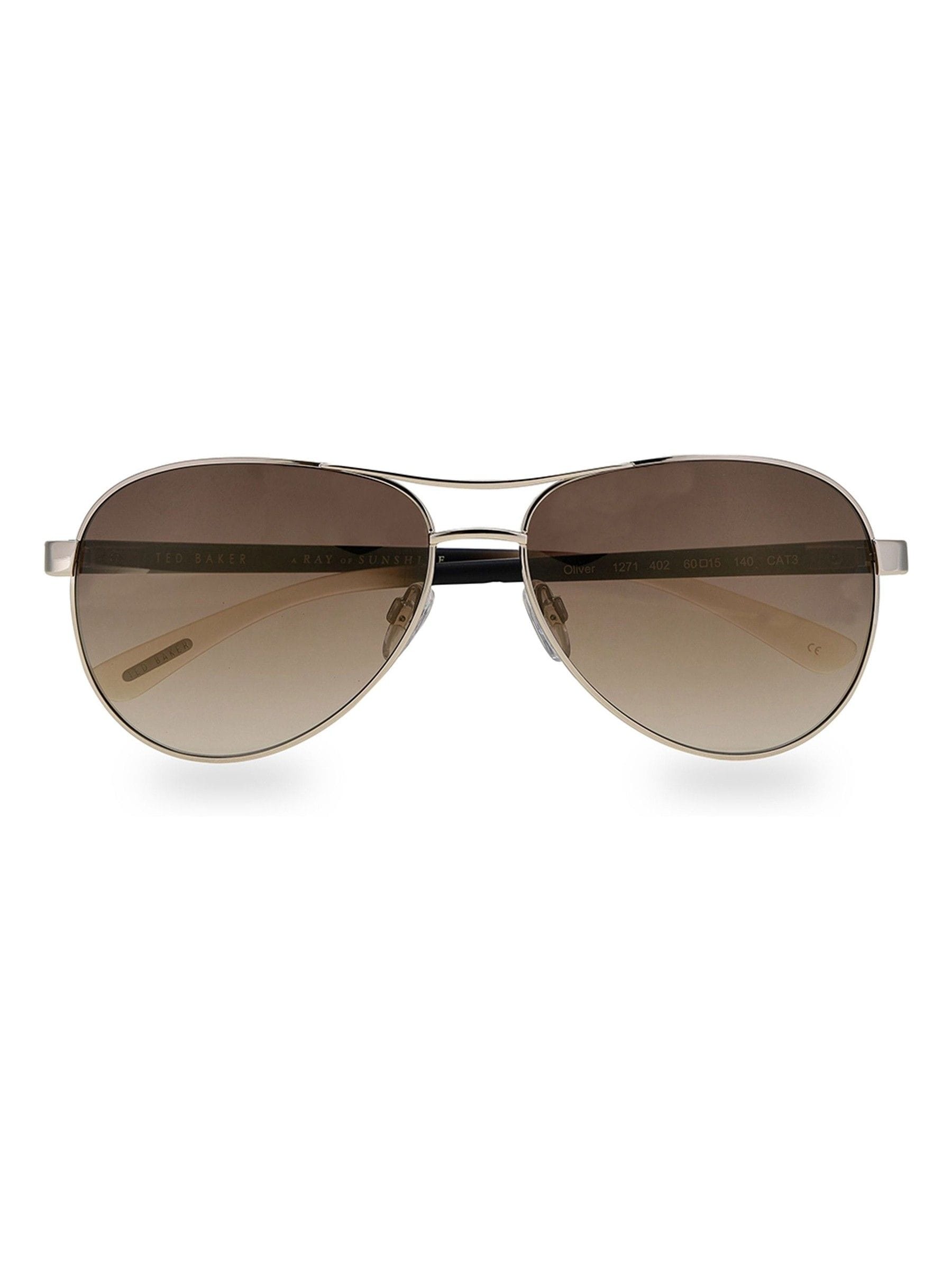 Ted Baker Gold Oliver pilot sunglasses - British product