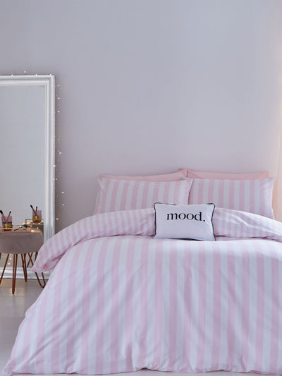 Next Sassy B Pink Stripe Tease Duvet Cover and Pillowcase Set- Buy online at McGrocer