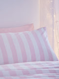 Sassy B Pink Stripe Tease duvet cover and pillowcase set (British brand)