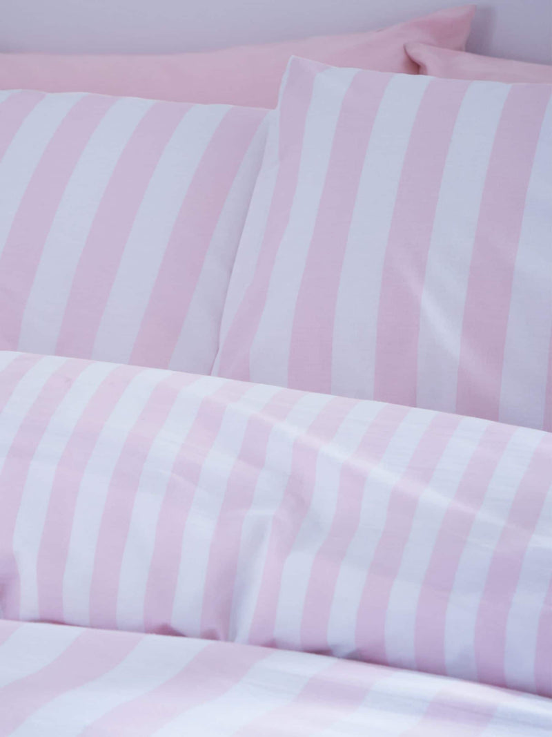 Sassy B Pink Stripe Tease duvet cover and pillowcase set (British brand)