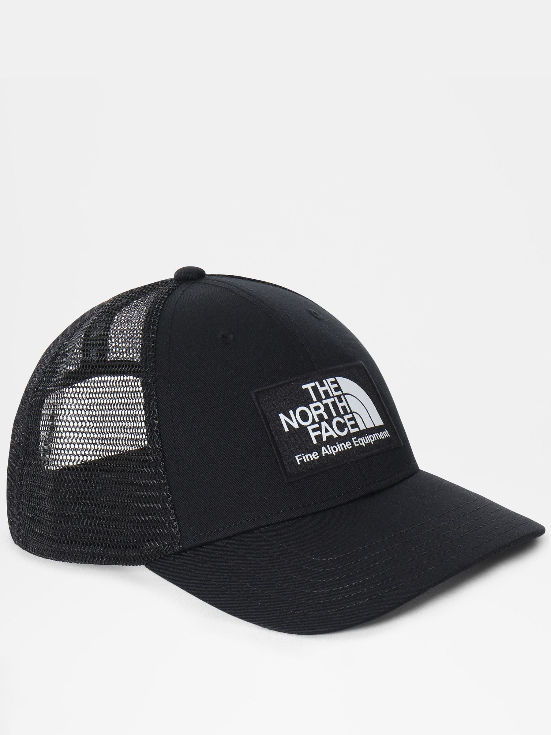 The North Face Black Mudder trucker hat (British brand)