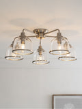 Brushed Nickel Gloucester 5 Light Flush Ceiling Light