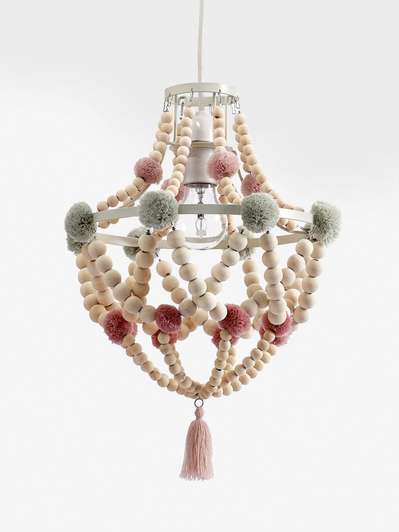 Tahlia pom pom chandelier light shade (British brand)