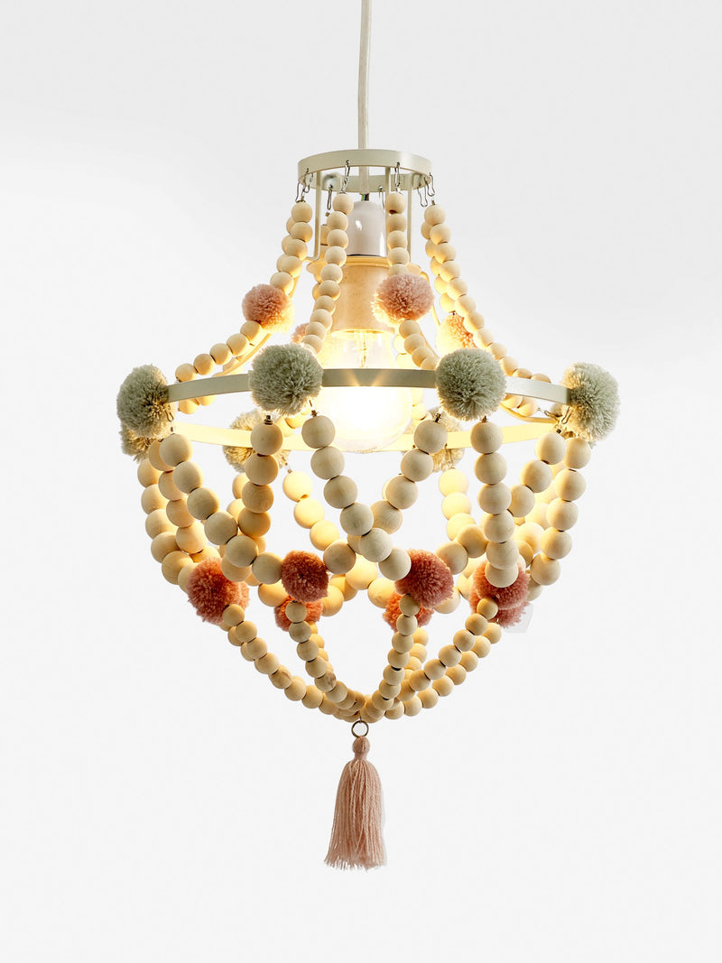 Tahlia pom pom chandelier light shade (British brand)