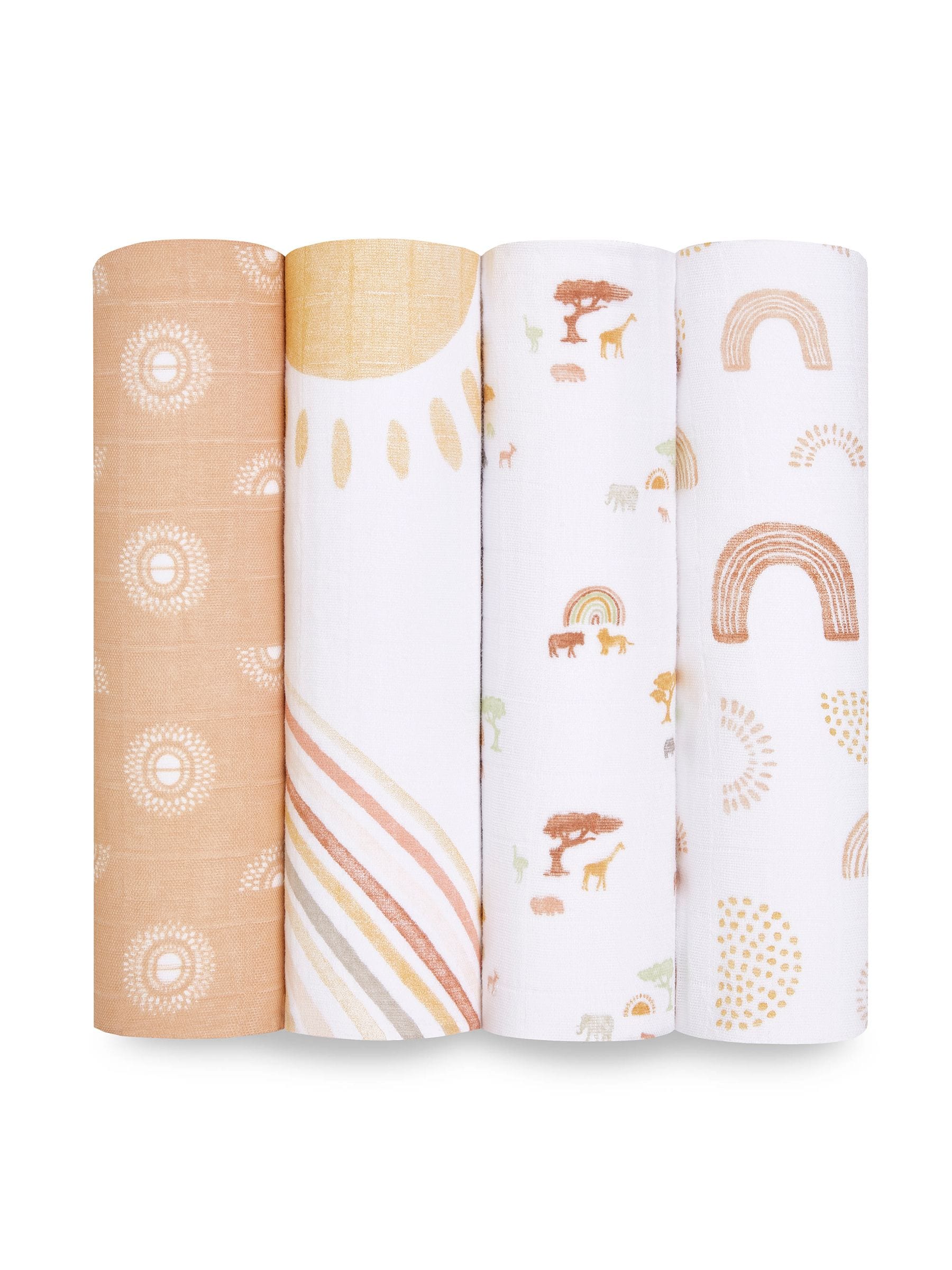 aden + anais Keep Rising Large Muslin Blankets 4 Pack