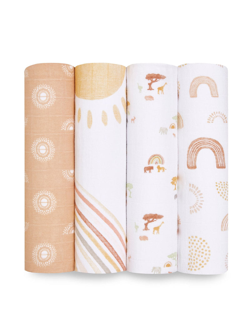 aden + anais Keep Rising Large Muslin Blankets 4 Pack