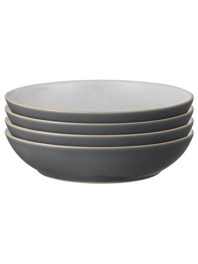 Next Denby 4 Piece Fossil Grey Elements Pasta Bowls Set- Buy online at McGrocer