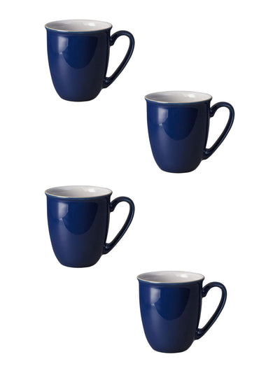 Next Denby 4 Piece Dark Blue Elements Coffee Mugs- Buy online at McGrocer