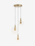 Brass Elara 3 light cluster ceiling light, UK version