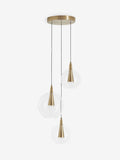 Brass Elara 3 light cluster ceiling light, UK version