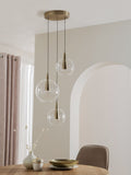 Brass Elara 3 light cluster ceiling light, UK version
