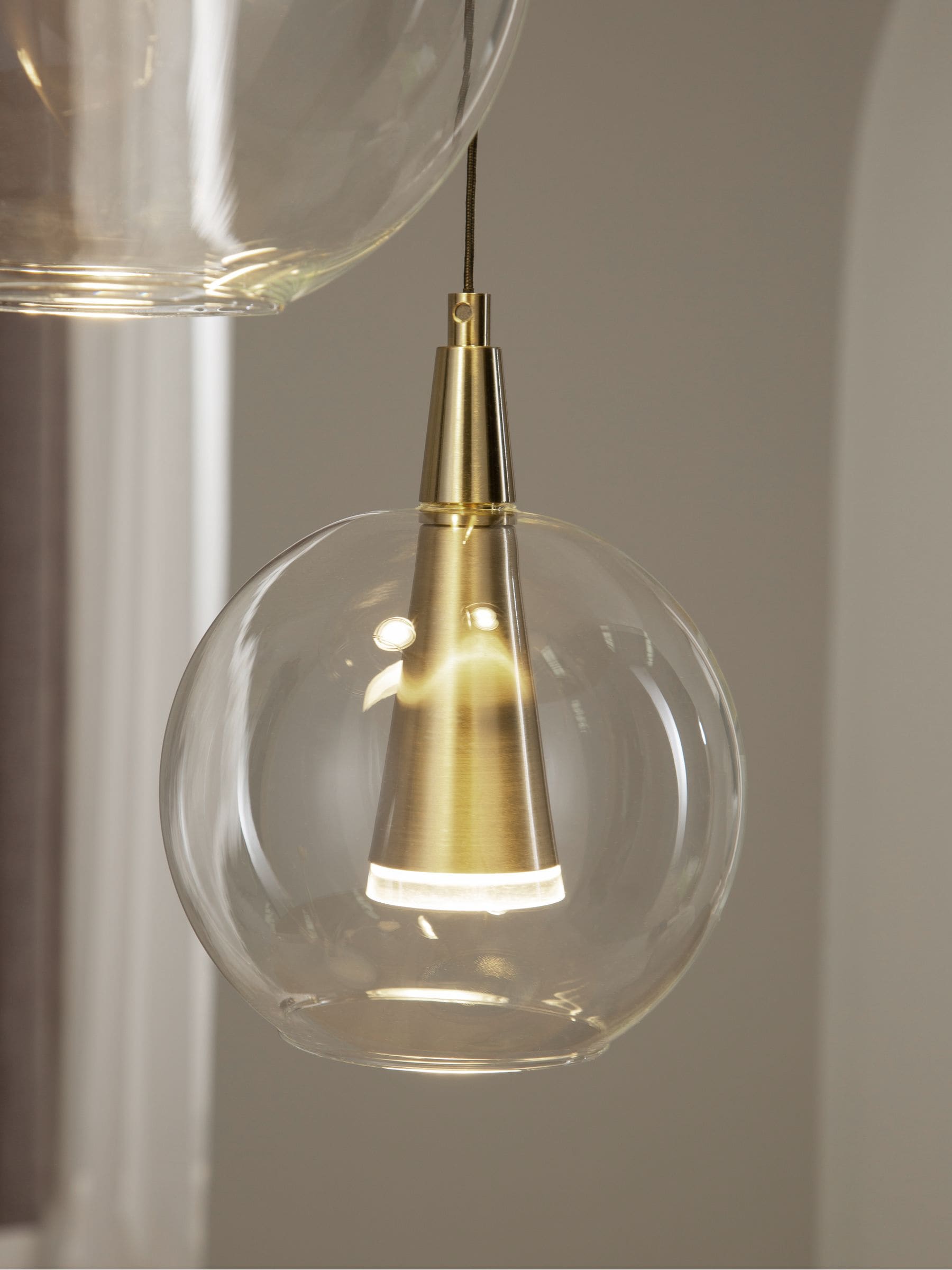 Brass Elara 3 light cluster ceiling light, UK version