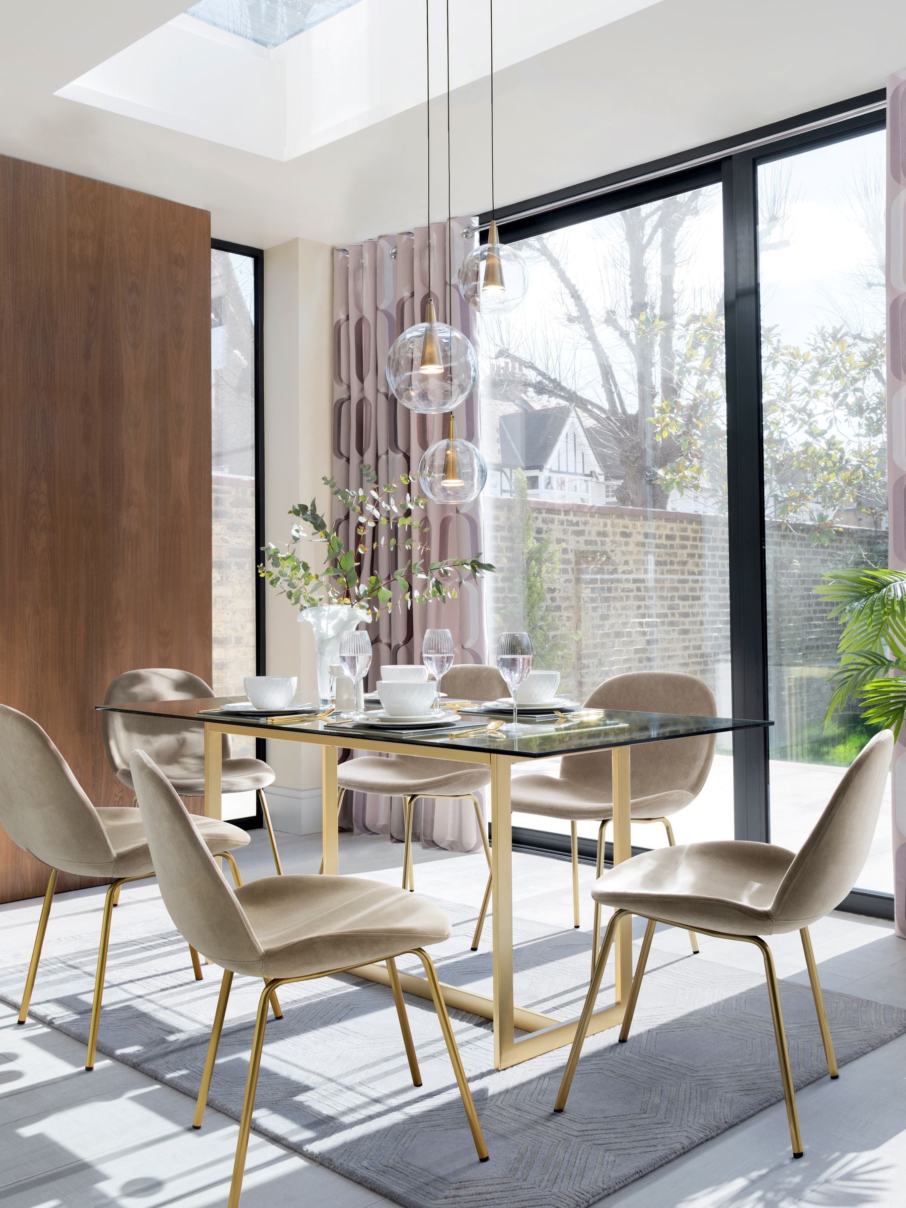 Brass Elara 3 light cluster ceiling light, UK version