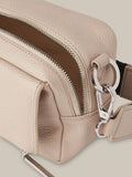Whistles nude Bibi chocolate cross-body bag, imported from the UK