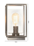 BHS Hardy industrial cube table lamp with satin nickel frame, UK version
