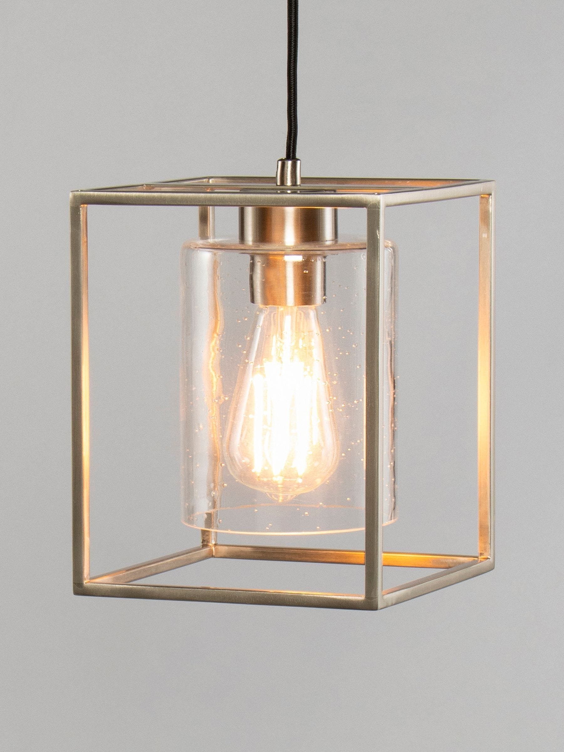 BHS Hardy 1 light cage pendant ceiling light matt black British brand