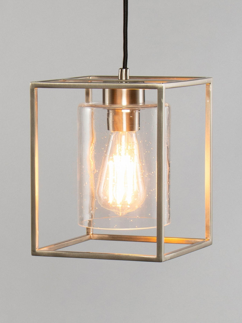 BHS Hardy 1 light cage pendant ceiling light matt black British brand