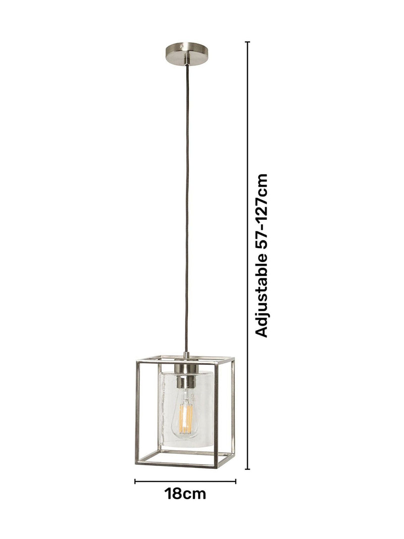 BHS Hardy 1 light cage pendant ceiling light matt black British brand