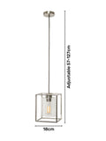 BHS Hardy 1 light cage pendant ceiling light matt black British brand