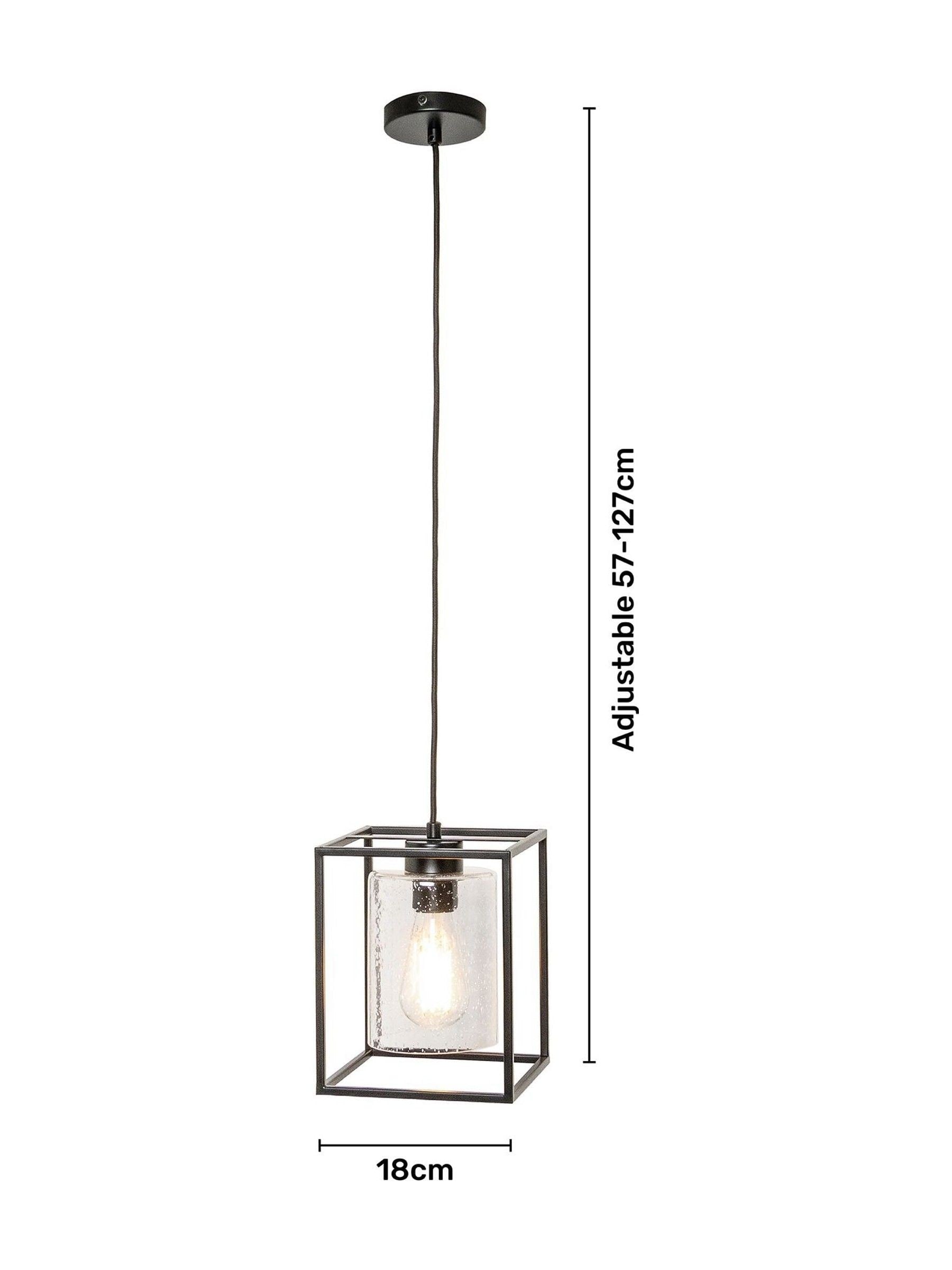 BHS Hardy 1-punkts buranheng taklampe matt svart britisk merke