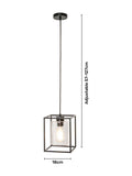 BHS Hardy 1-punkts buranheng taklampe matt svart britisk merke