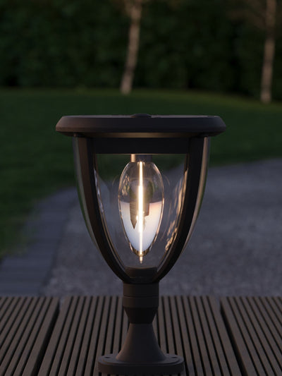 Next SolarCentre Black Guildford 3in1 Solar Wall Garden Pillar Light- Buy online at McGrocer