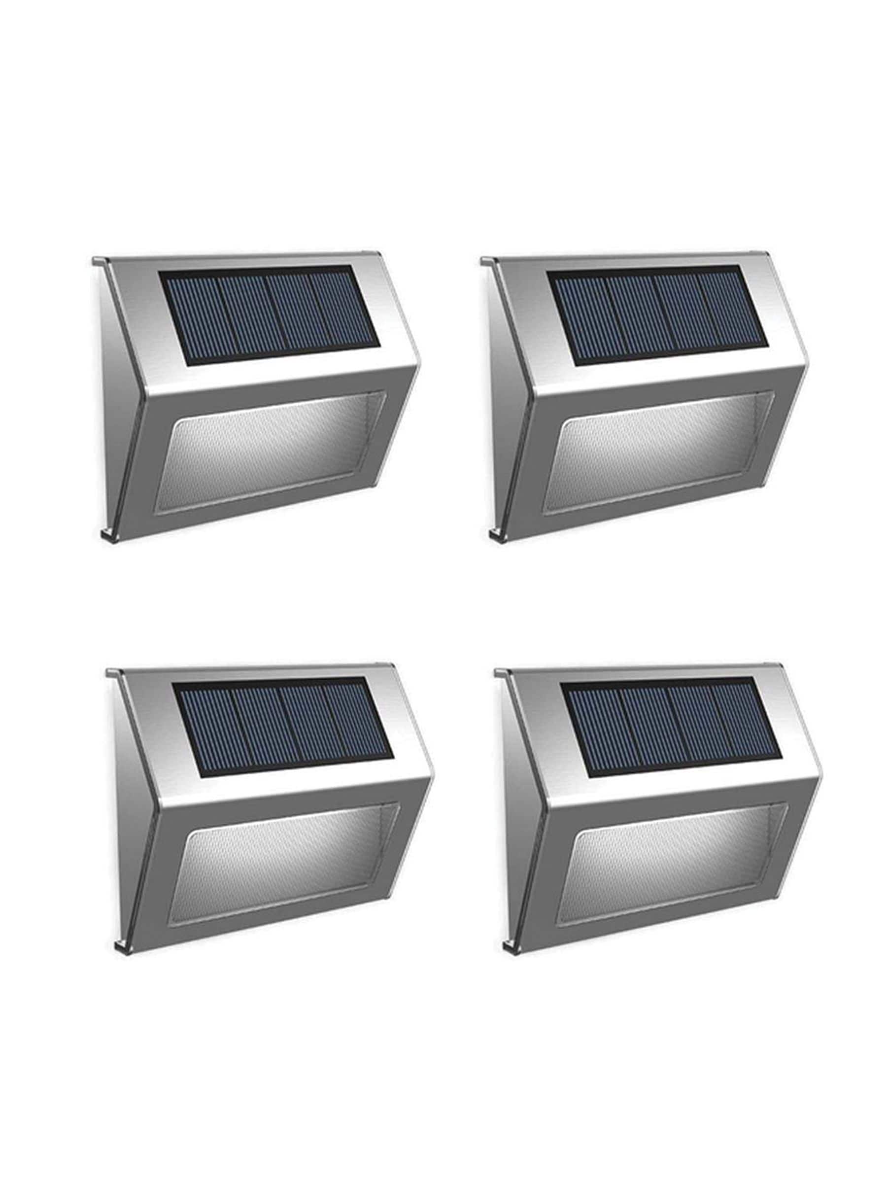 SolarCentre lumières d'escalier solaires lot de 4 argentées (marque britannique)