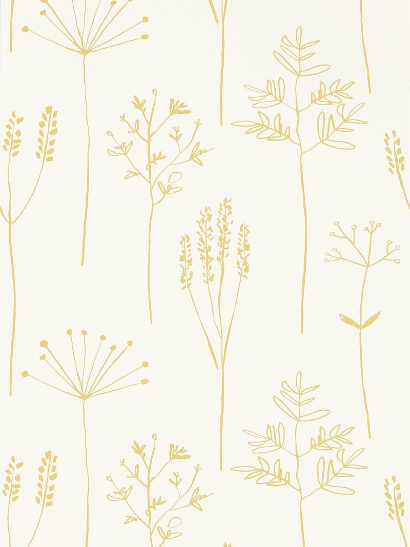 Scion yellow stipa wallpaper - British product