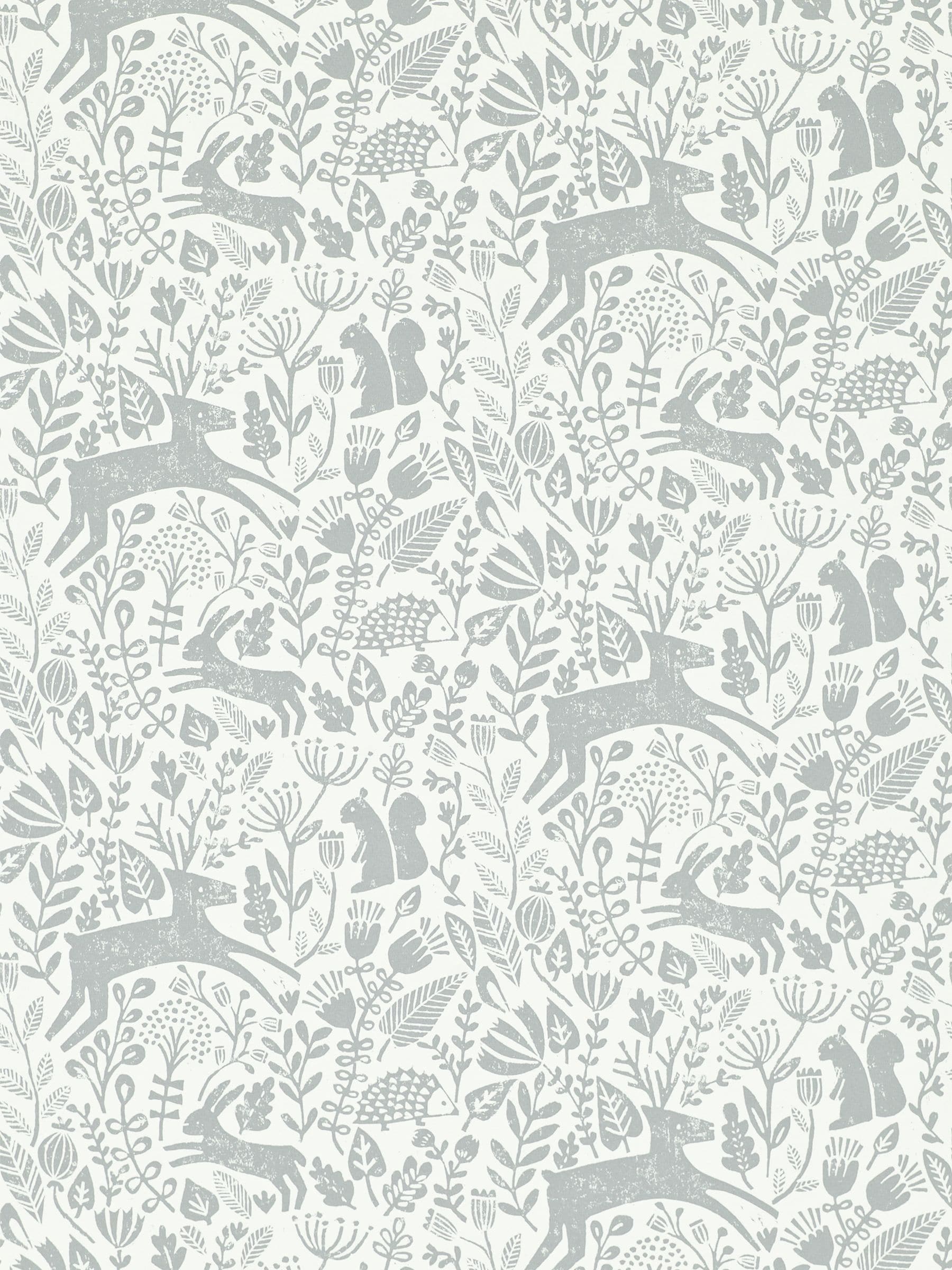 Scion Kelda wallpaper sample in pewter grey, UK version