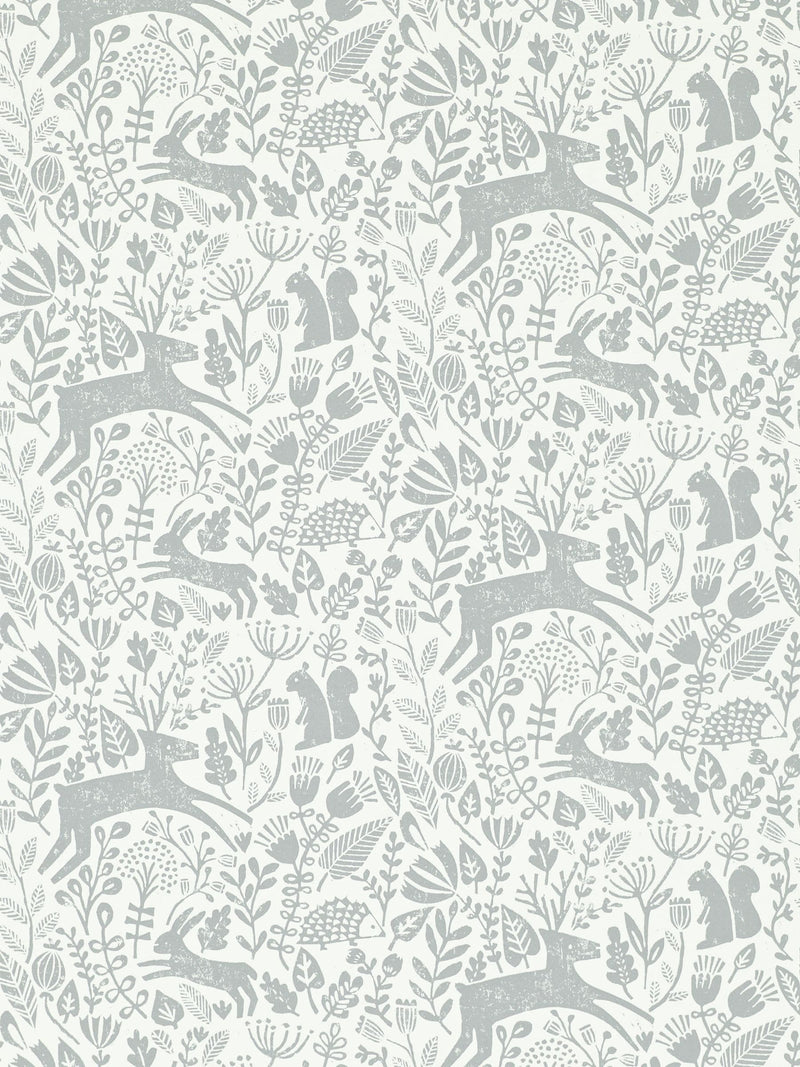 Scion Kelda wallpaper sample in pewter grey, UK version