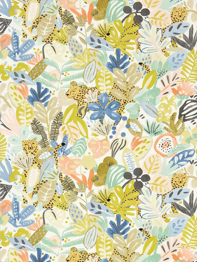 Next Scion Blue Kumana Tropical Cheetah Wallpaper Sample- Buy online at McGrocer