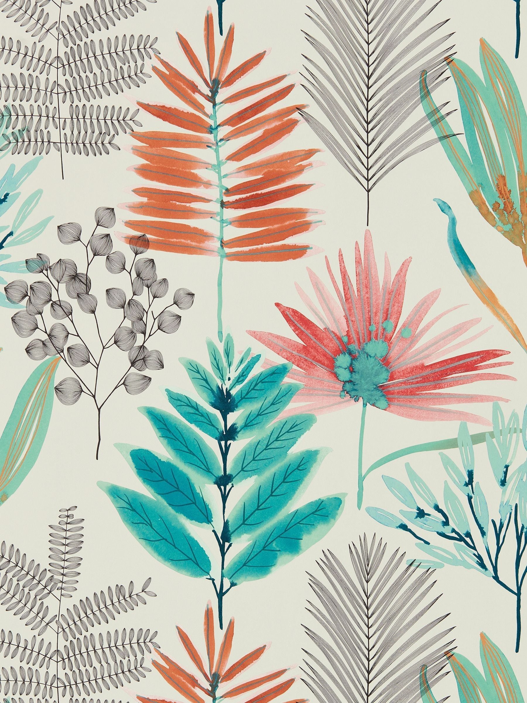 Harlequin orange Yasuni wallpaper roll, UK version
