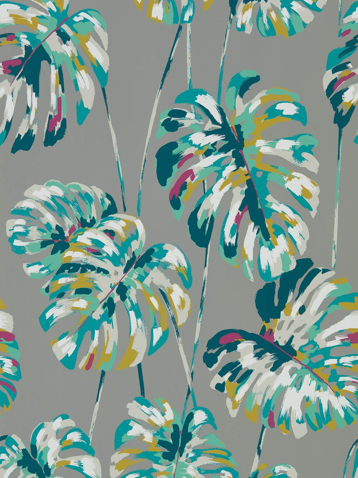 Harlequin Blue Kelapa wallpaper sample, imported from the UK