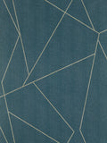 Harlequin Blue Parapet wallpaper sample with embossed linen texture - British product