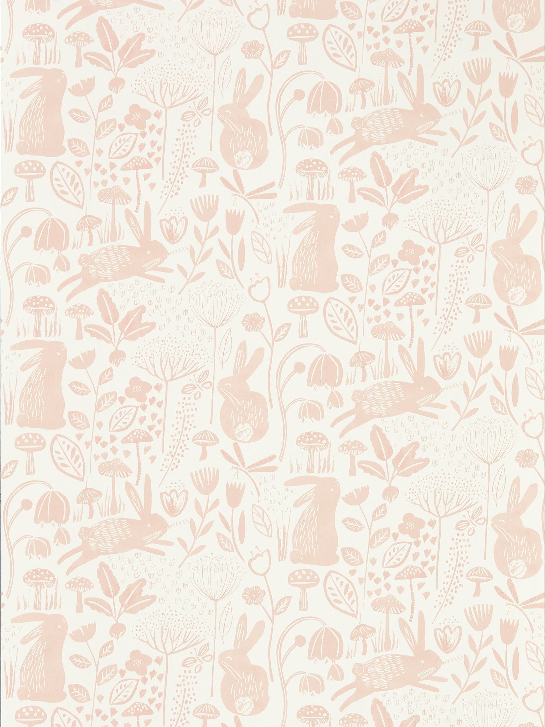 Harlequin Pink Into The Meadow children's wallpaper, UK version