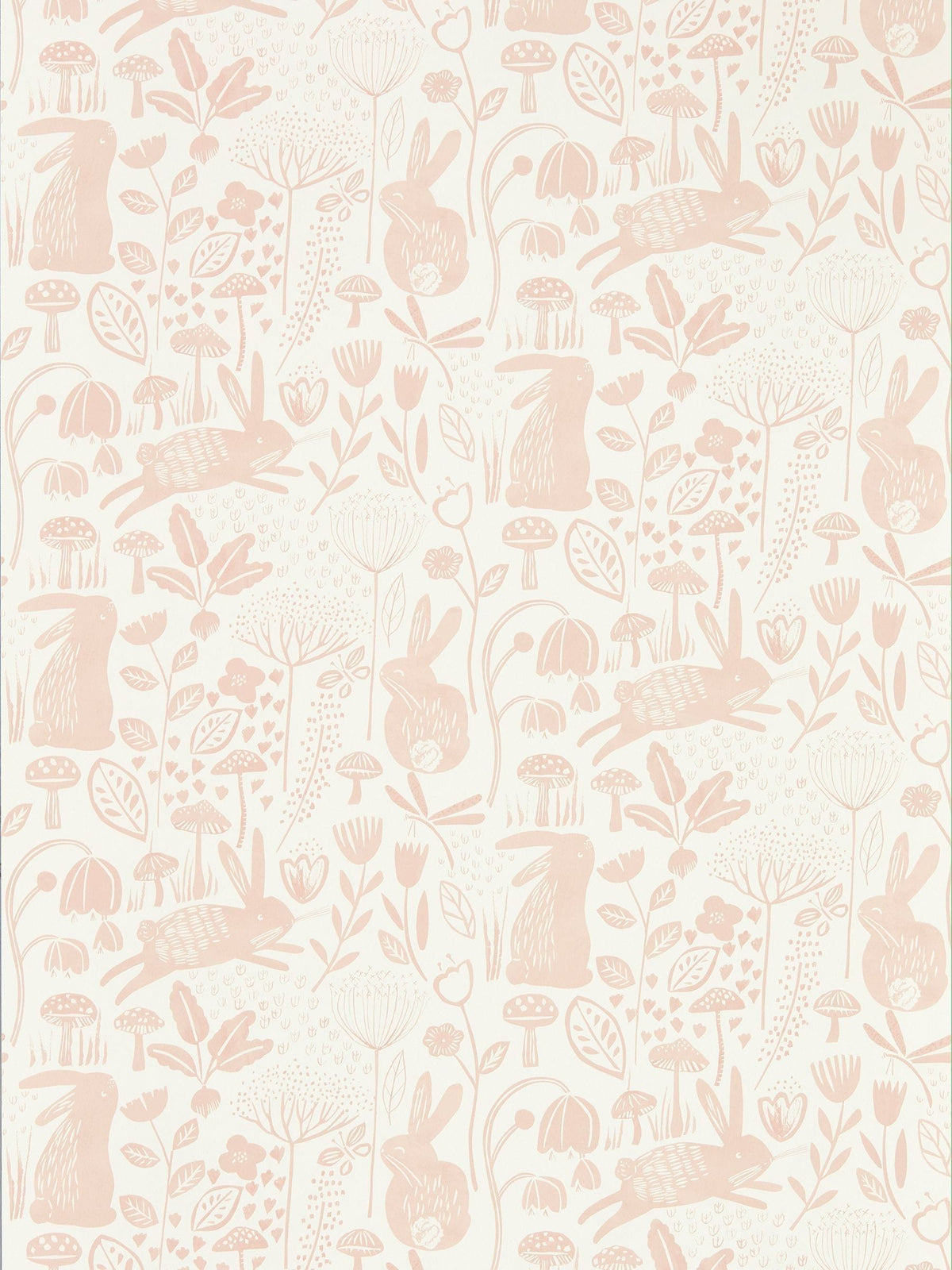 Harlequin Pink Into The Meadow children's wallpaper, UK version
