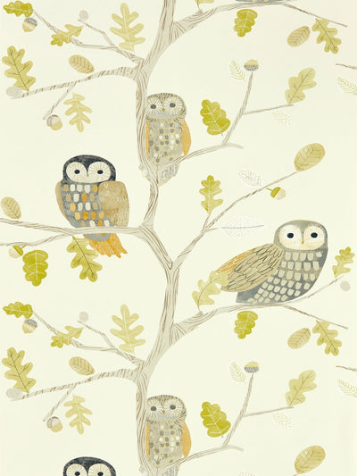 Next Harlequin Natural Little Owls Children's Wallpaper- Buy online at McGrocer