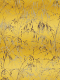 Harlequin yellow meadow grass wallpaper sample (British brand)